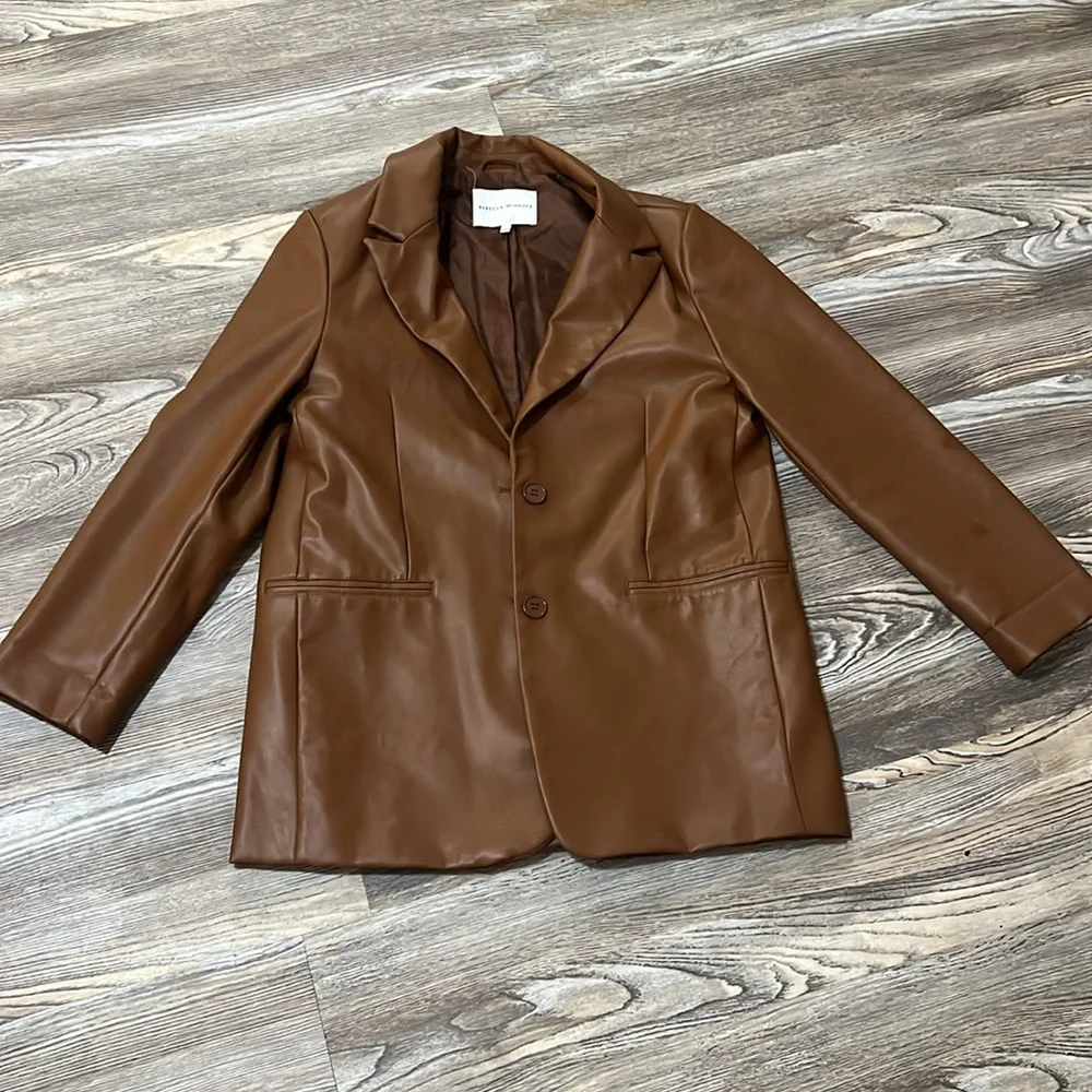Rebecca Minkoff Lambskin Blazer sz L - Picture 4 of 4